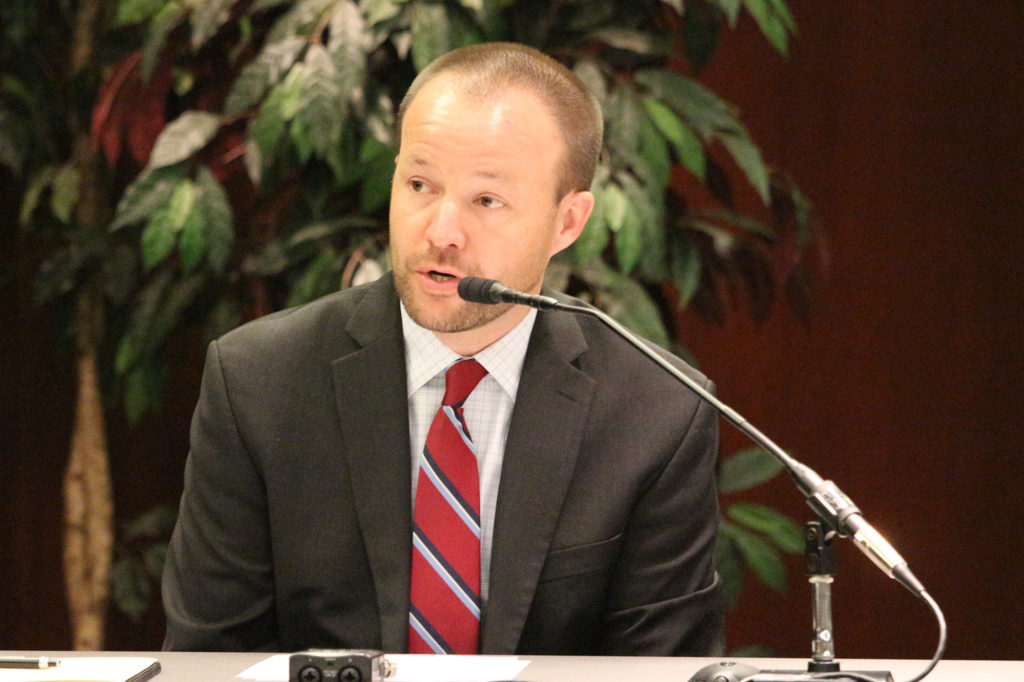 Andy Berger of Tri-State Generation and Transmission urges EPA to ensure that performance standards in its proposed Affordable Clean Energy rule will not curb plant operations. (Photo By: NRECA)